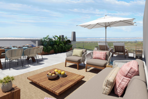 Vista terraza vivienda